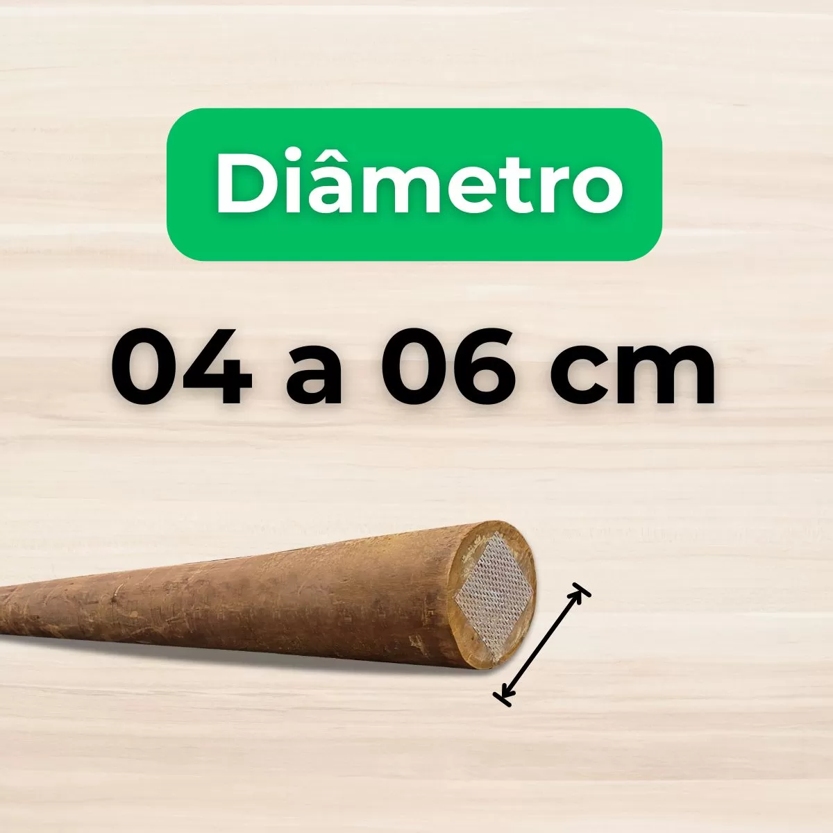 04 a 06cm de Diâmetro