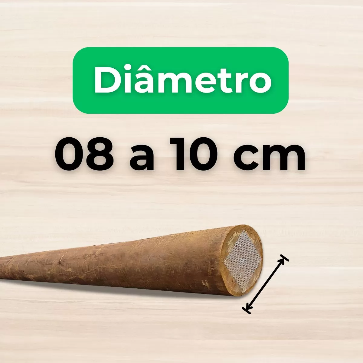 08 a 10cm de Diâmetro